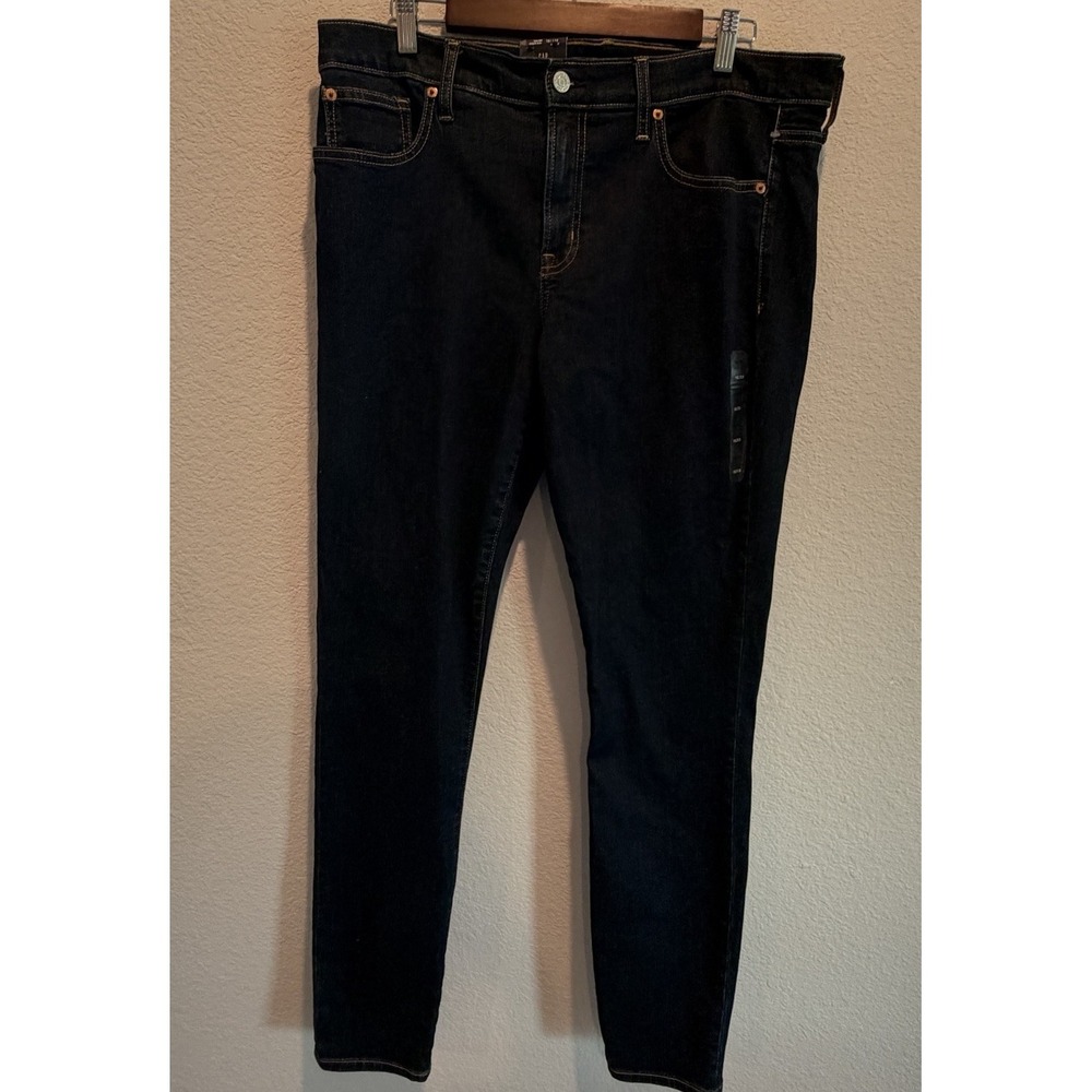 NWT Gap Women's True Skinny Mid Rise Jeans Denim Dark Wash 33/16L